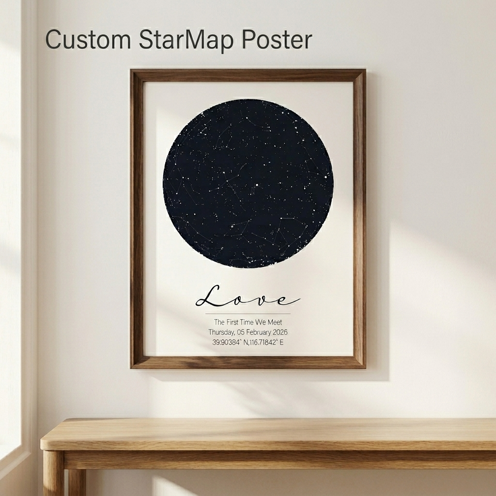 Custom Star Map - Personalized Star Map Print Custom Night