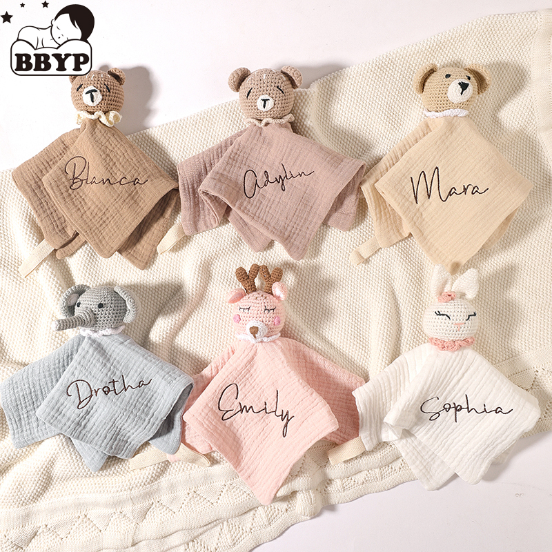 Initial Ring Custom - Personalized name Baby Soother Appease Towel