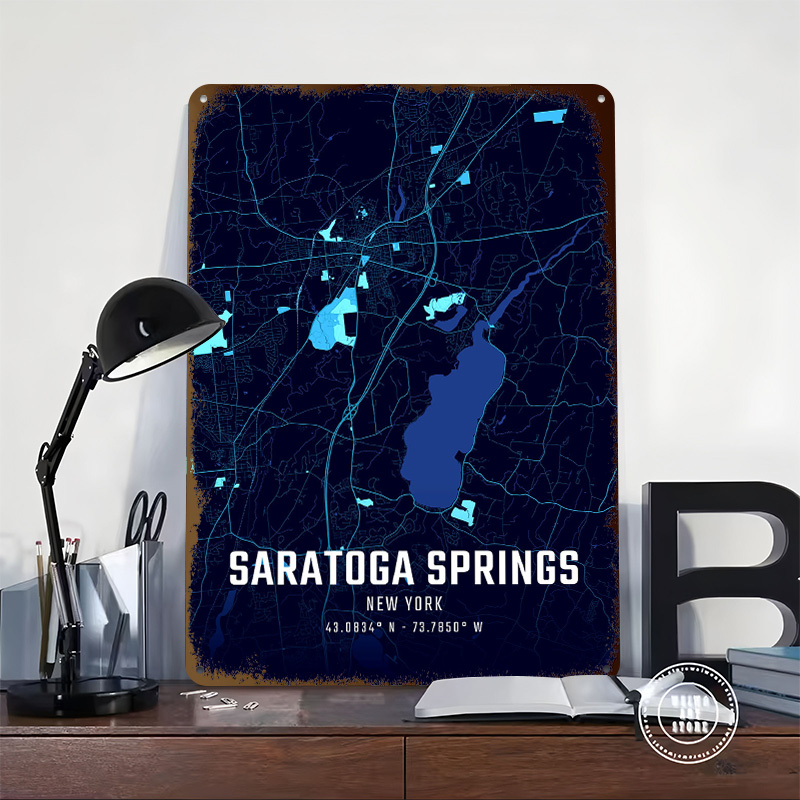 Saratoga Springs Midnight City - đánh giá và giá Custom Map Poster