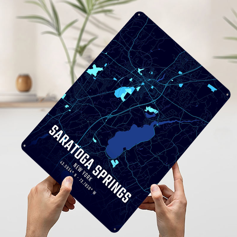 Saratoga Springs Midnight City - đánh giá và giá Custom Map Poster