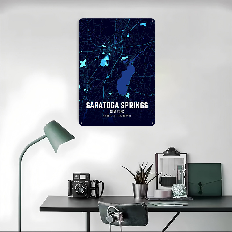 Saratoga Springs Midnight City - đánh giá và giá Custom Map Poster