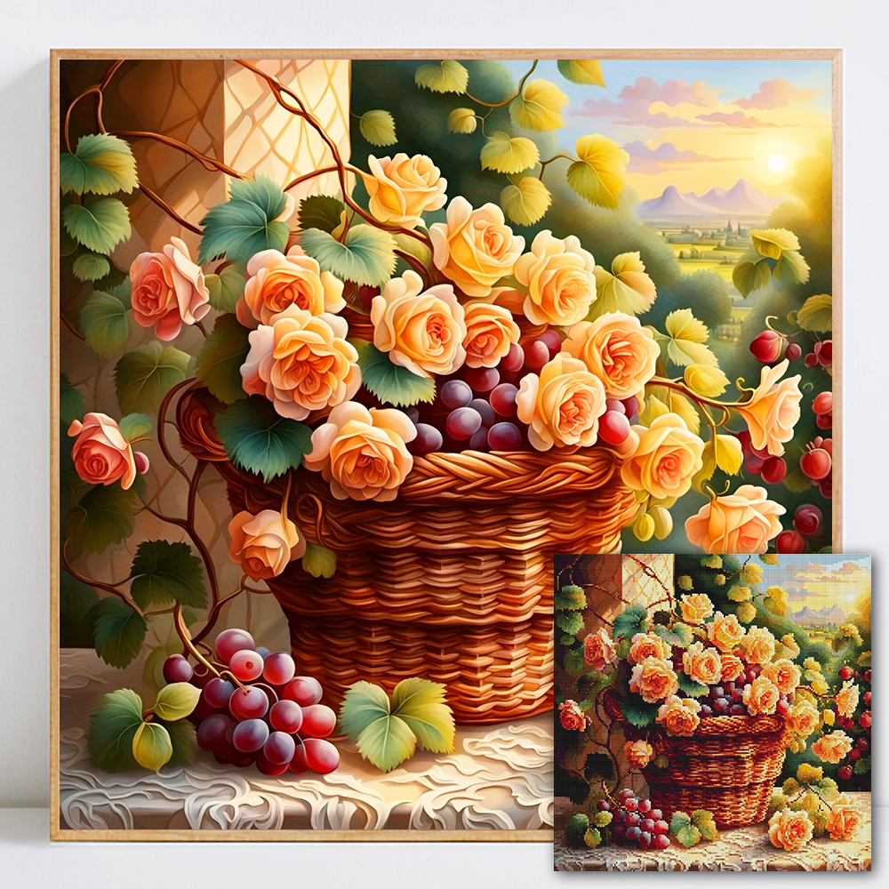 Flower Diamond Painting Kit Fu - đánh giá và giá Photo Mosaic Print