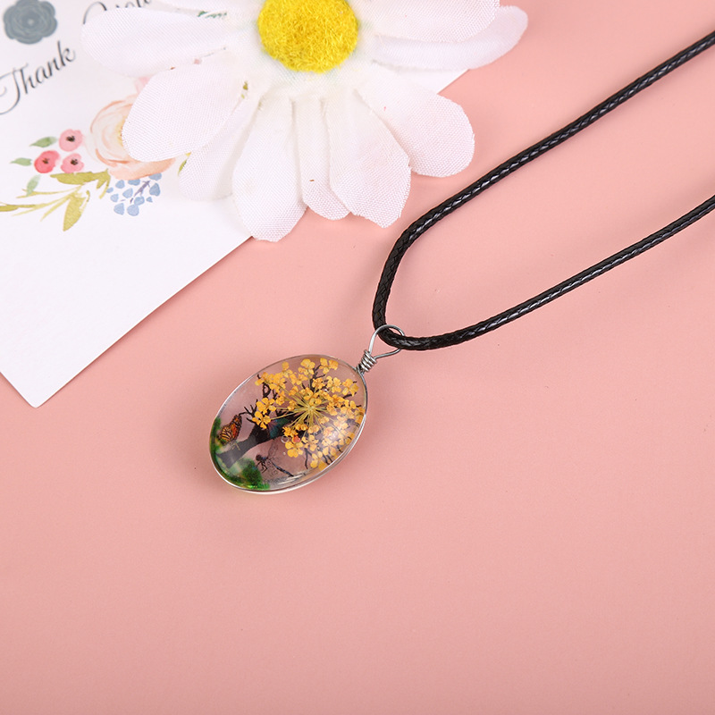 Real Dried Flower Baby's Breat - đánh giá và giá Birth Flower Necklace