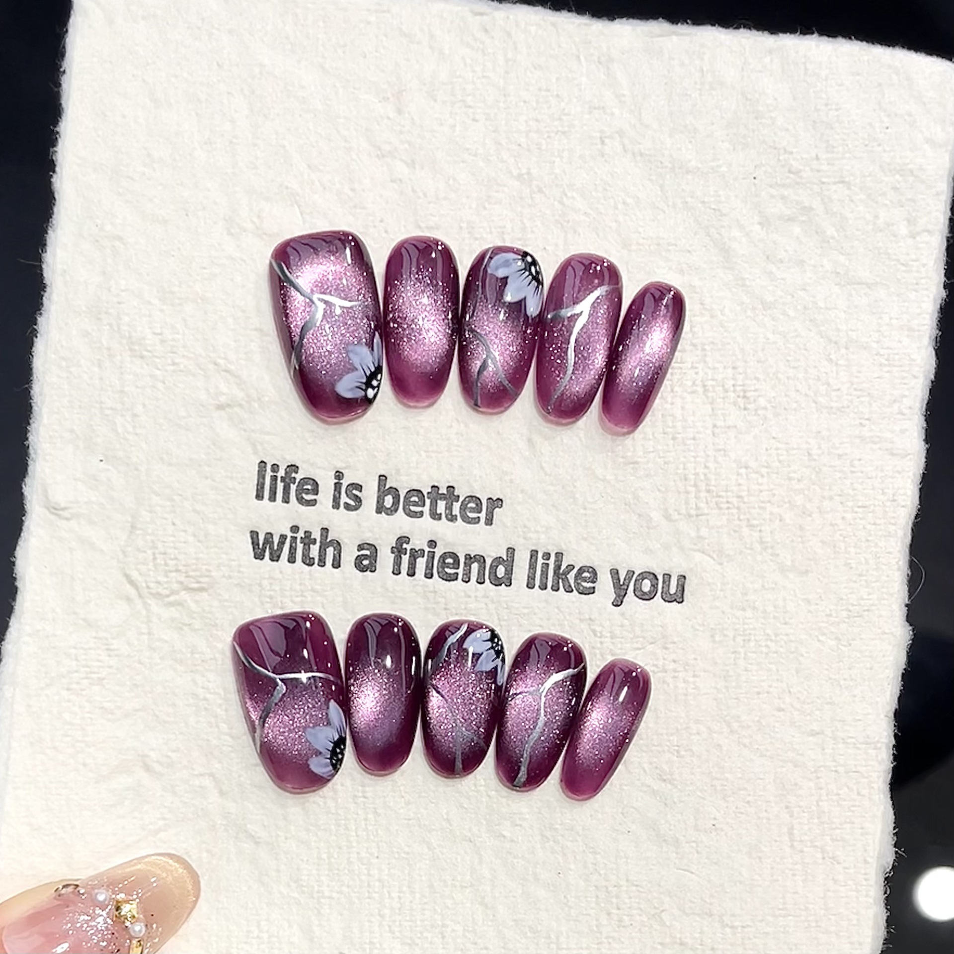 10pcs Handmade Pressed Oval Na - đánh giá và giá Pressed Flower Art