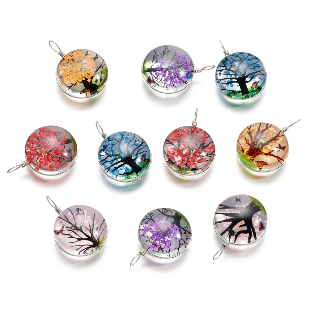 5pcs/lot 20x29mm Jewelry Cryst - đánh giá và giá Birth Flower Necklace