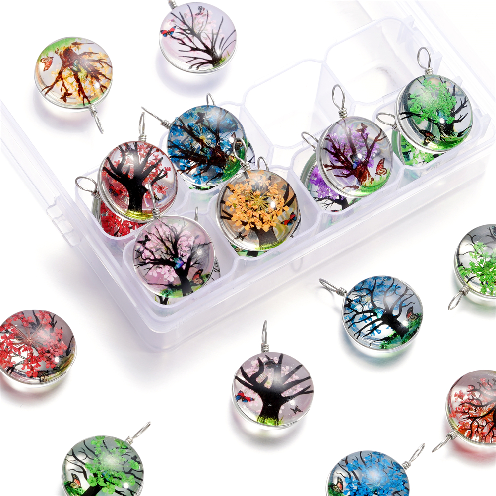5pcs/lot 20x29mm Jewelry Cryst - đánh giá và giá Birth Flower Necklace