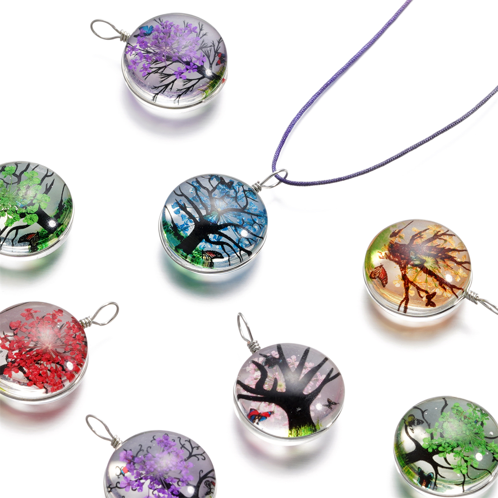 5pcs/lot 20x29mm Jewelry Cryst - đánh giá và giá Birth Flower Necklace