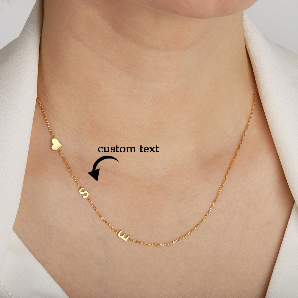 Custom Heart Sideways Letter I - đánh giá và giá Name Necklace Custom