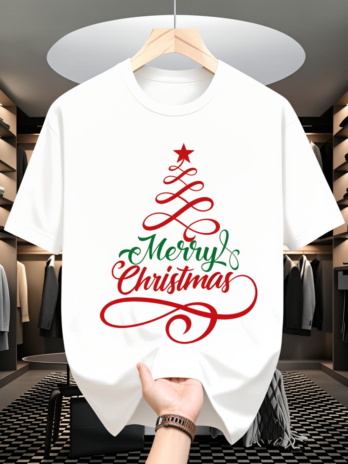 Men's T-Shirt, Merry Christmas - đánh giá và giá Family Tree Print