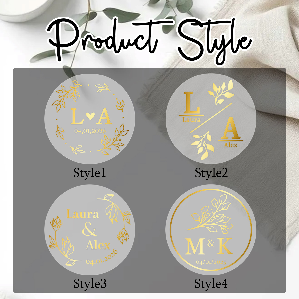 30/60/120/240pcs Custom Text R - đánh giá và giá Personalised Candle Label