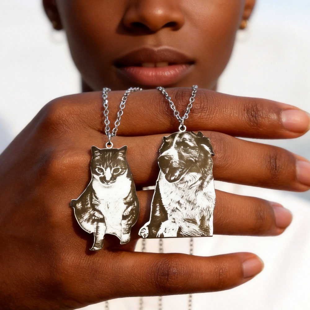 Custom Engrave Pet Photo Neckl - đánh giá và giá Pet Portrait Custom