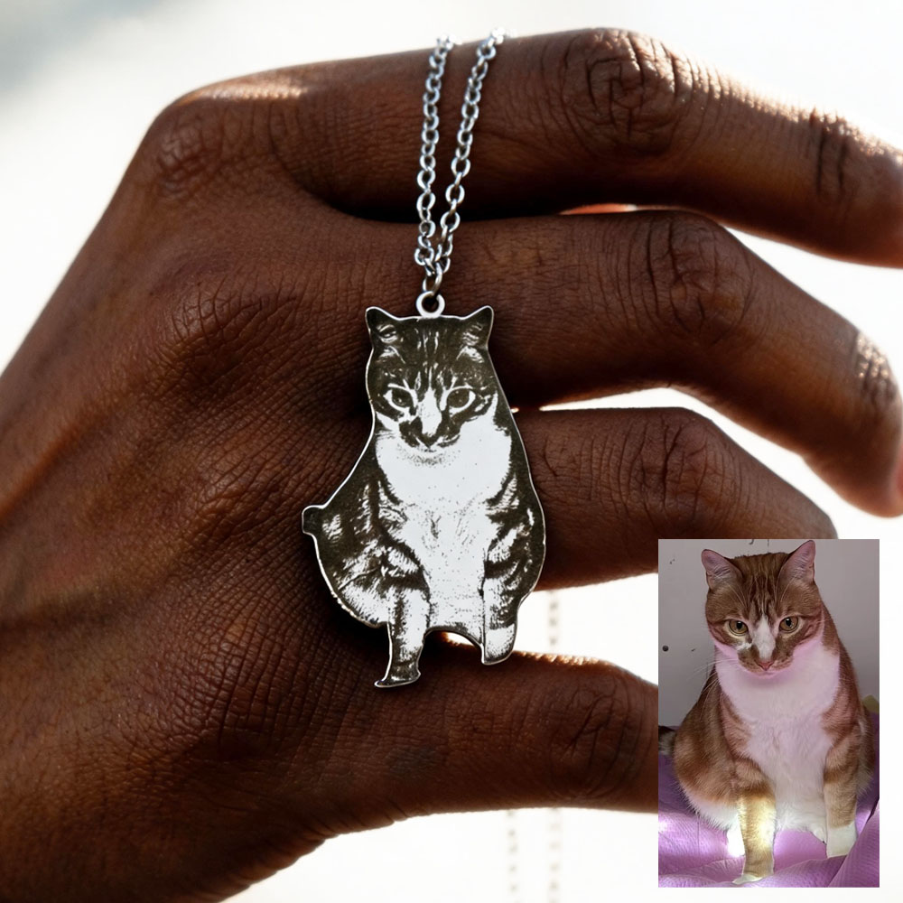 Custom Engrave Pet Photo Neckl - đánh giá và giá Pet Portrait Custom