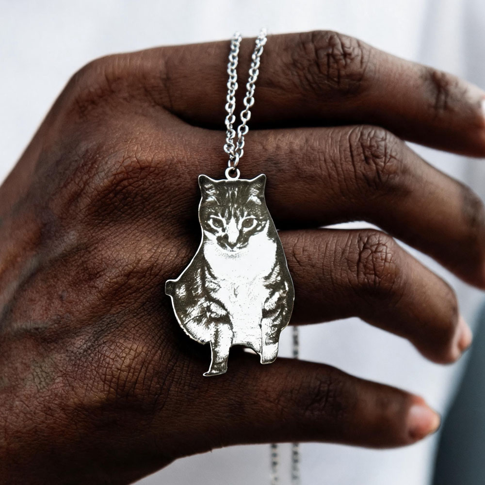 Custom Engrave Pet Photo Neckl - đánh giá và giá Pet Portrait Custom