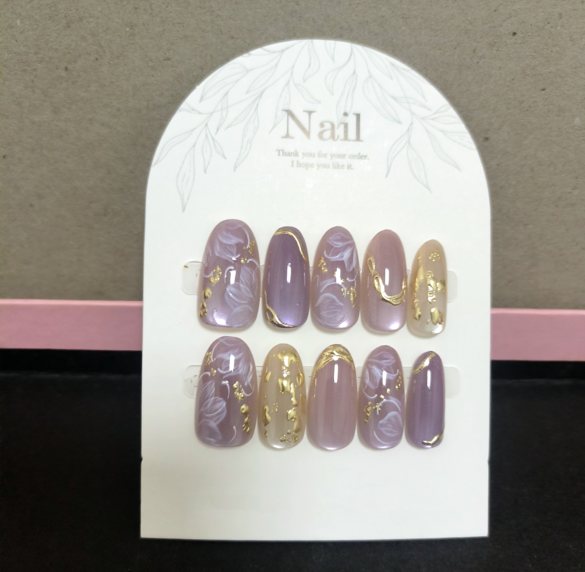 10pcs Handmade Press On Nails  - đánh giá và giá Pressed Flower Art