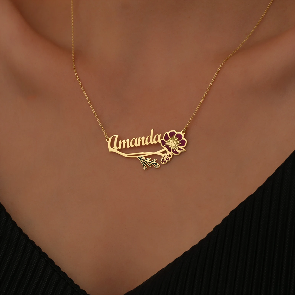 Personalized Colorfuls Birth F - đánh giá và giá Name Necklace Custom