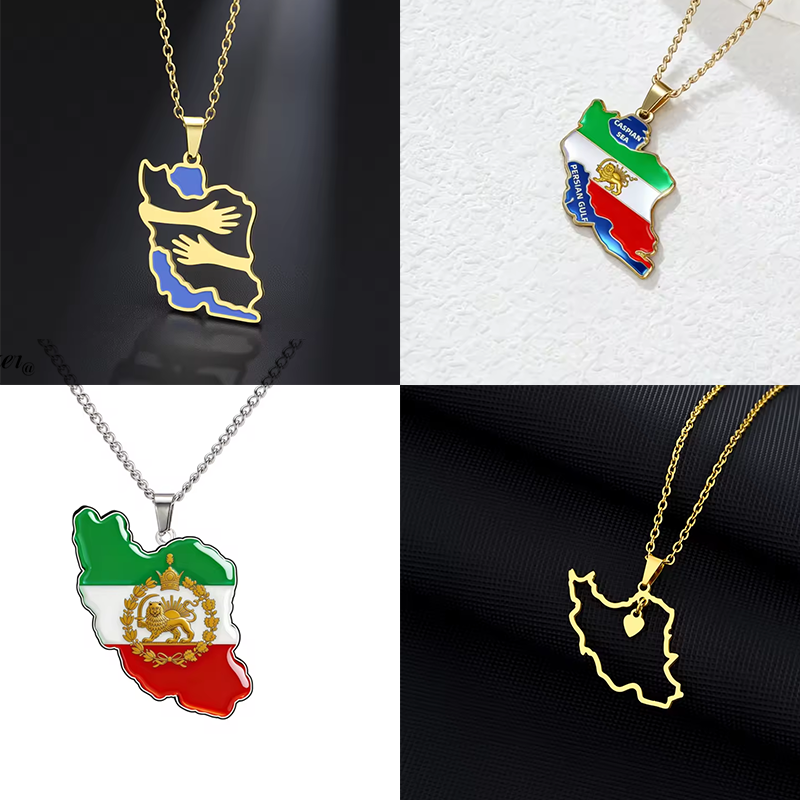 Lucktune Iran Map Pendant Neck - đánh giá và giá Custom Star Map