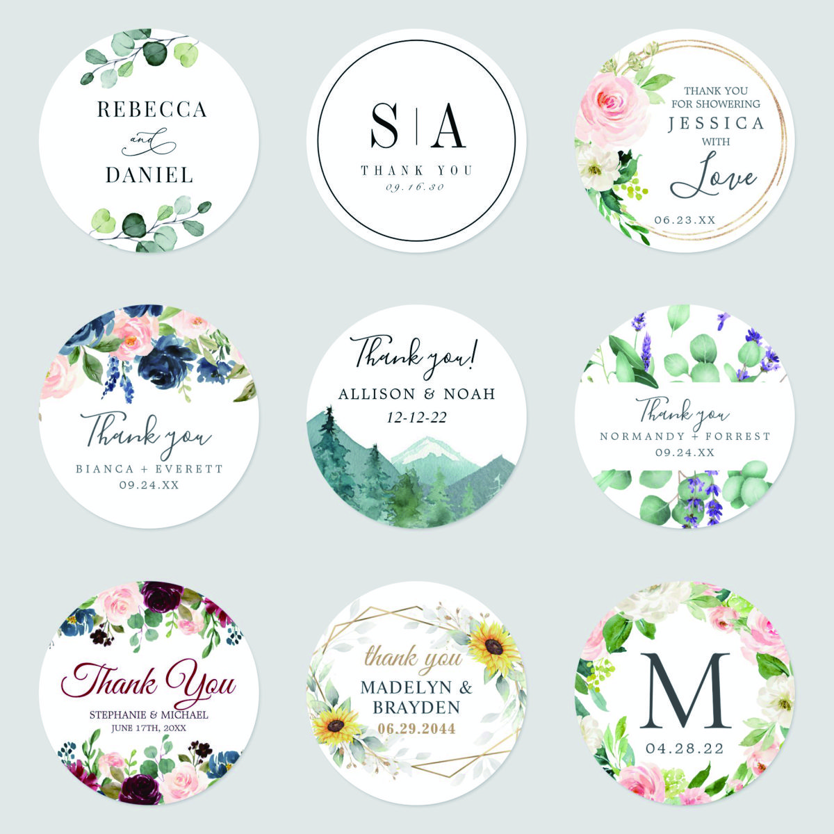 96 Pcs Personalized Round Circ - đánh giá và giá Personalised Candle Label