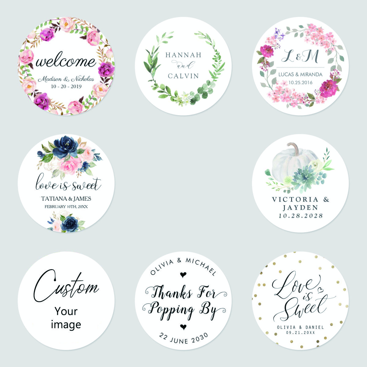 96 Pcs Personalized Round Circ - đánh giá và giá Personalised Candle Label