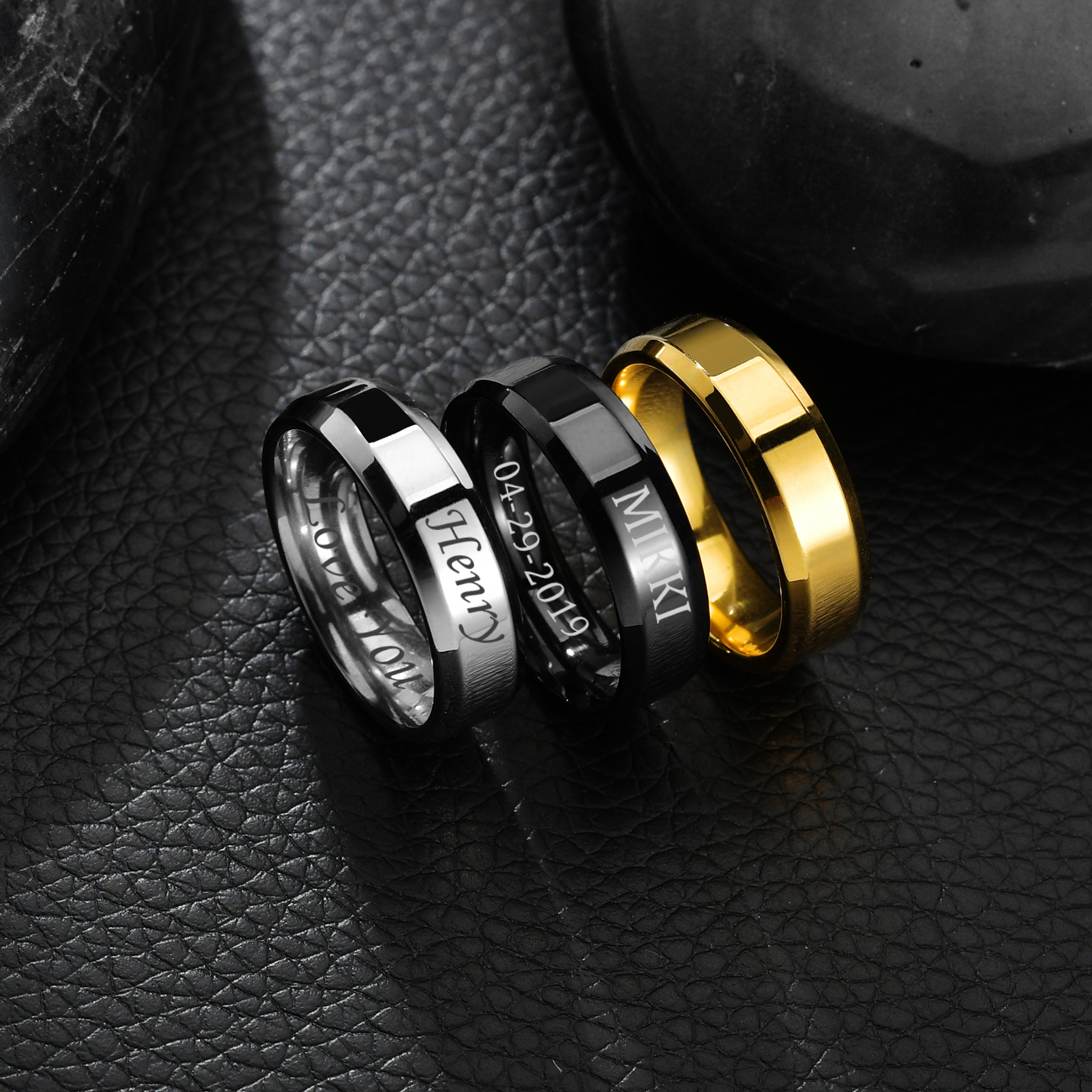 Atoztide 4/6/8mm Personalized  - đánh giá và giá Initial Ring Custom