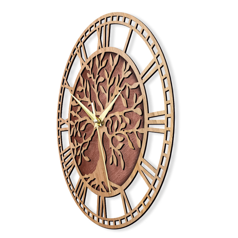 Tree of Life Wooden Wall Clock - đánh giá và giá Family Tree Print