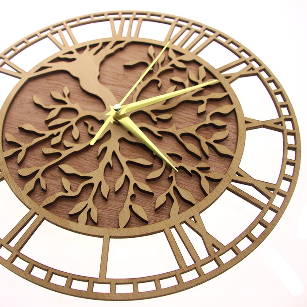 Tree of Life Wooden Wall Clock - đánh giá và giá Family Tree Print