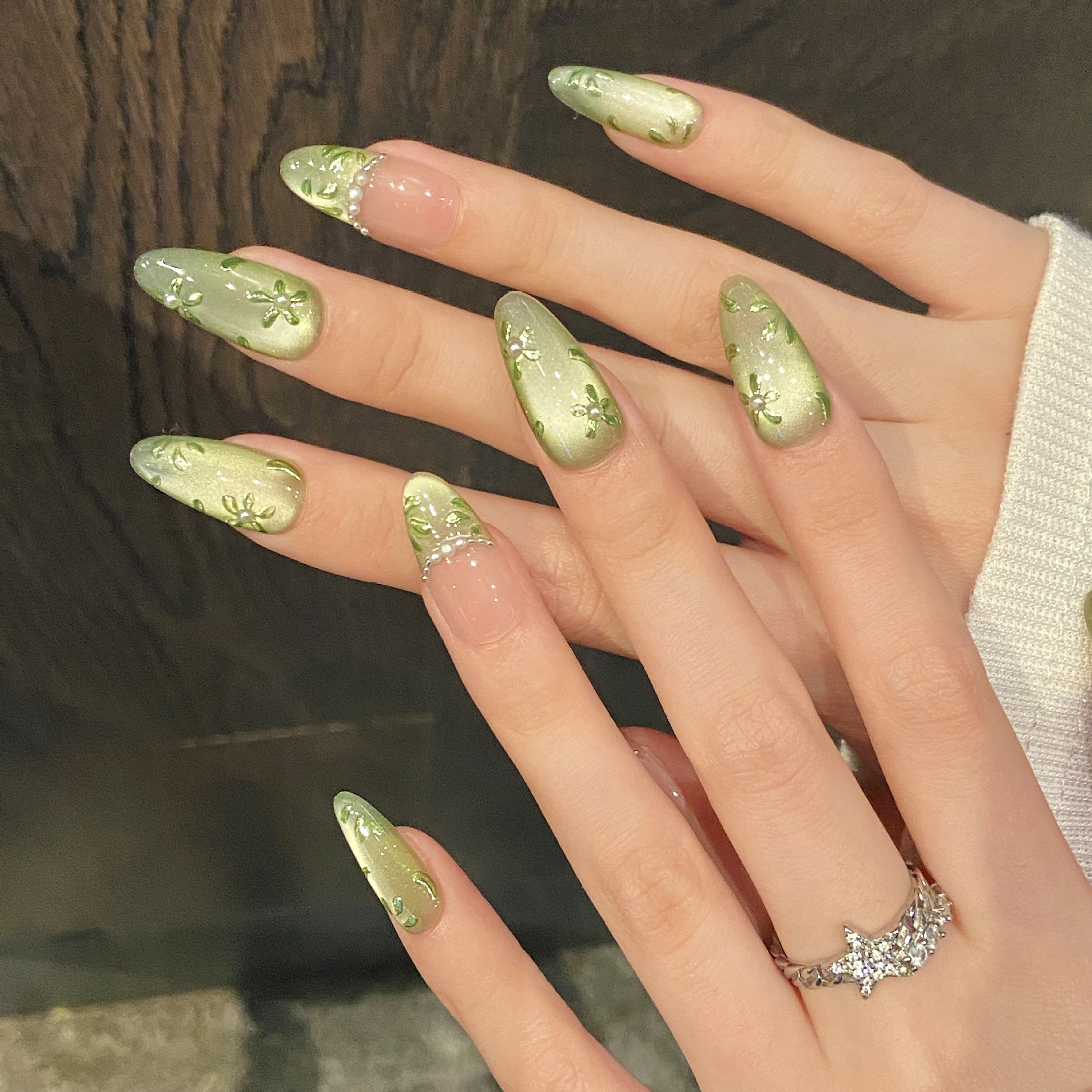 10pcs Handmade Press on Nails  - đánh giá và giá Pressed Flower Art