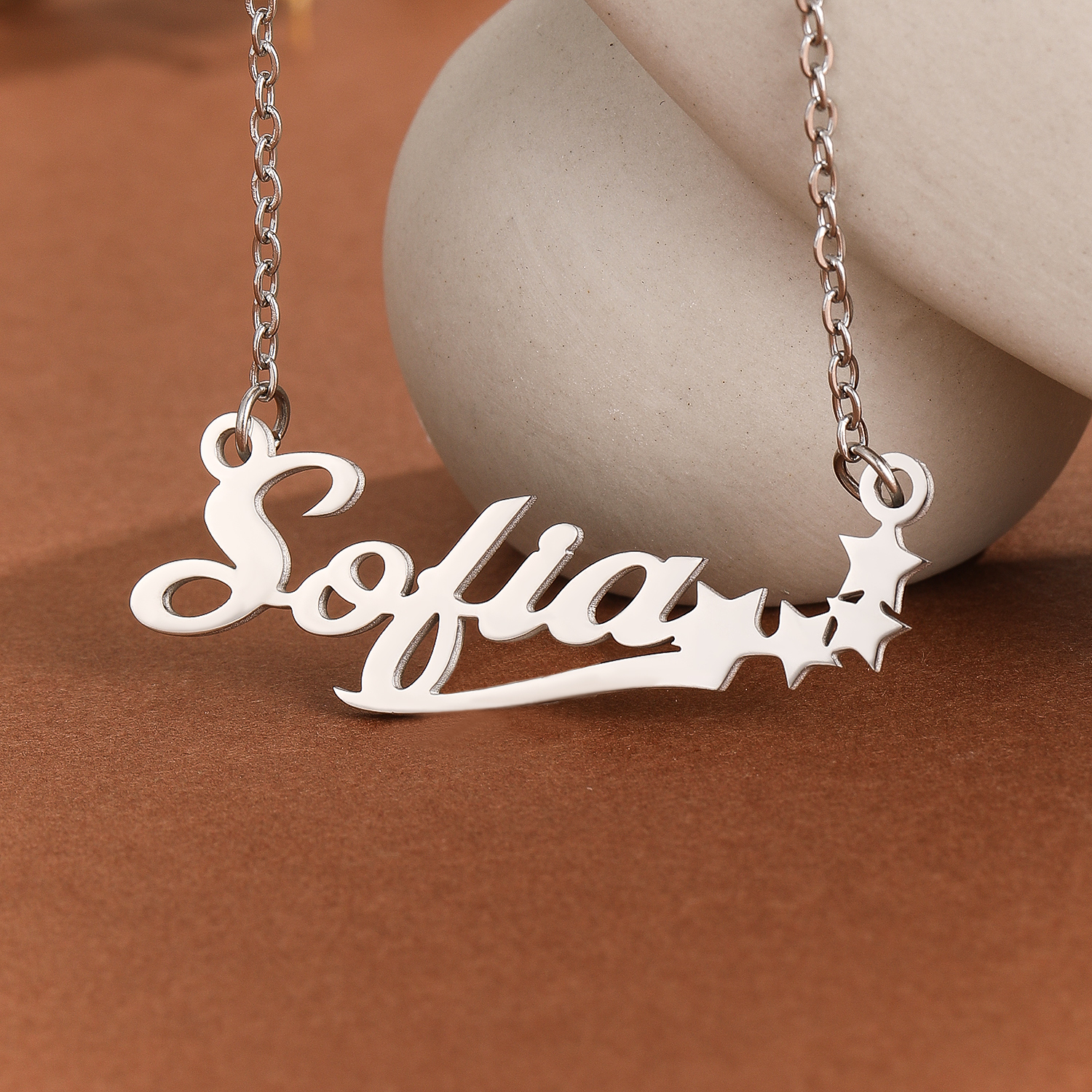 Stainless Steel Star Letter Pe - đánh giá và giá Name Necklace Custom