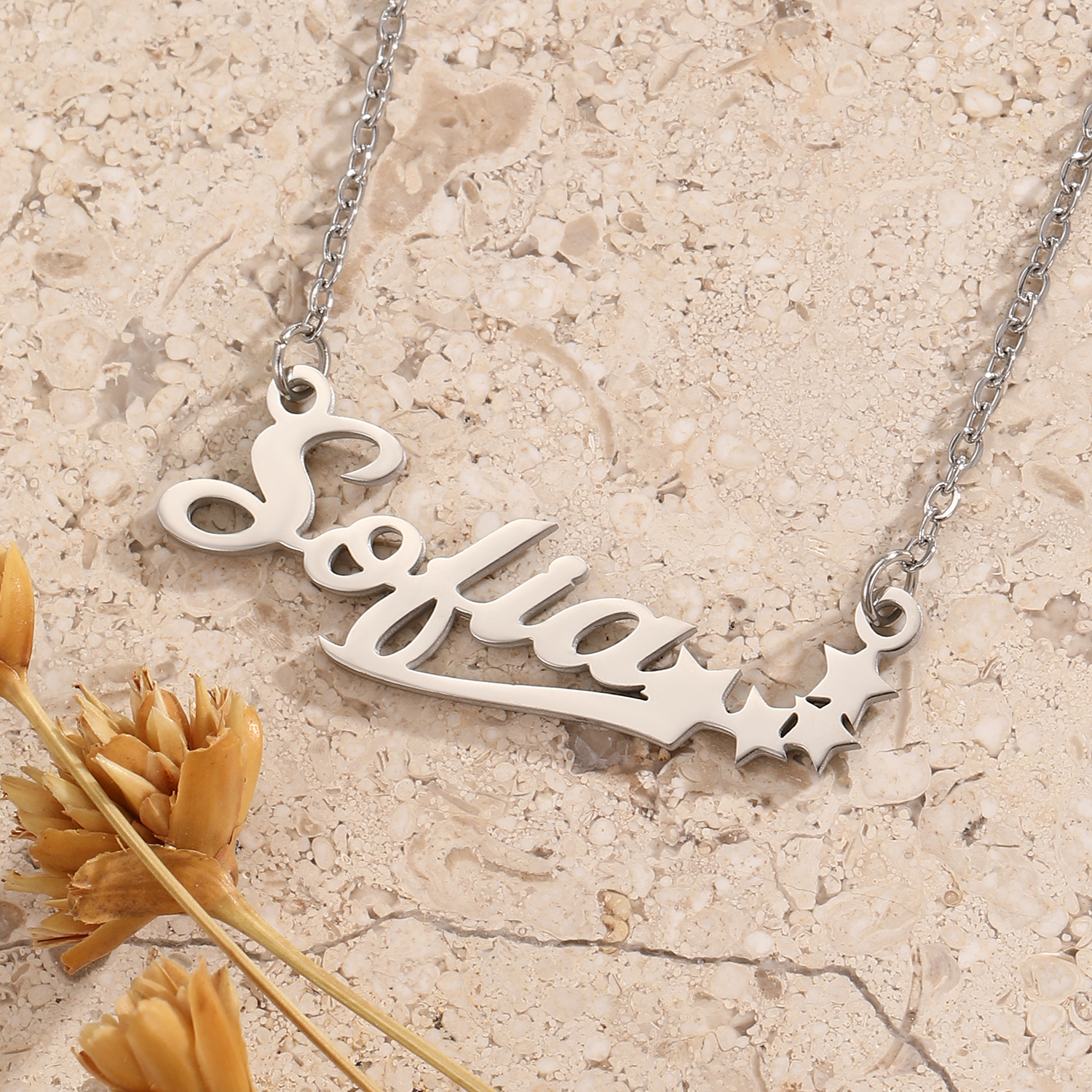 Stainless Steel Star Letter Pe - đánh giá và giá Name Necklace Custom