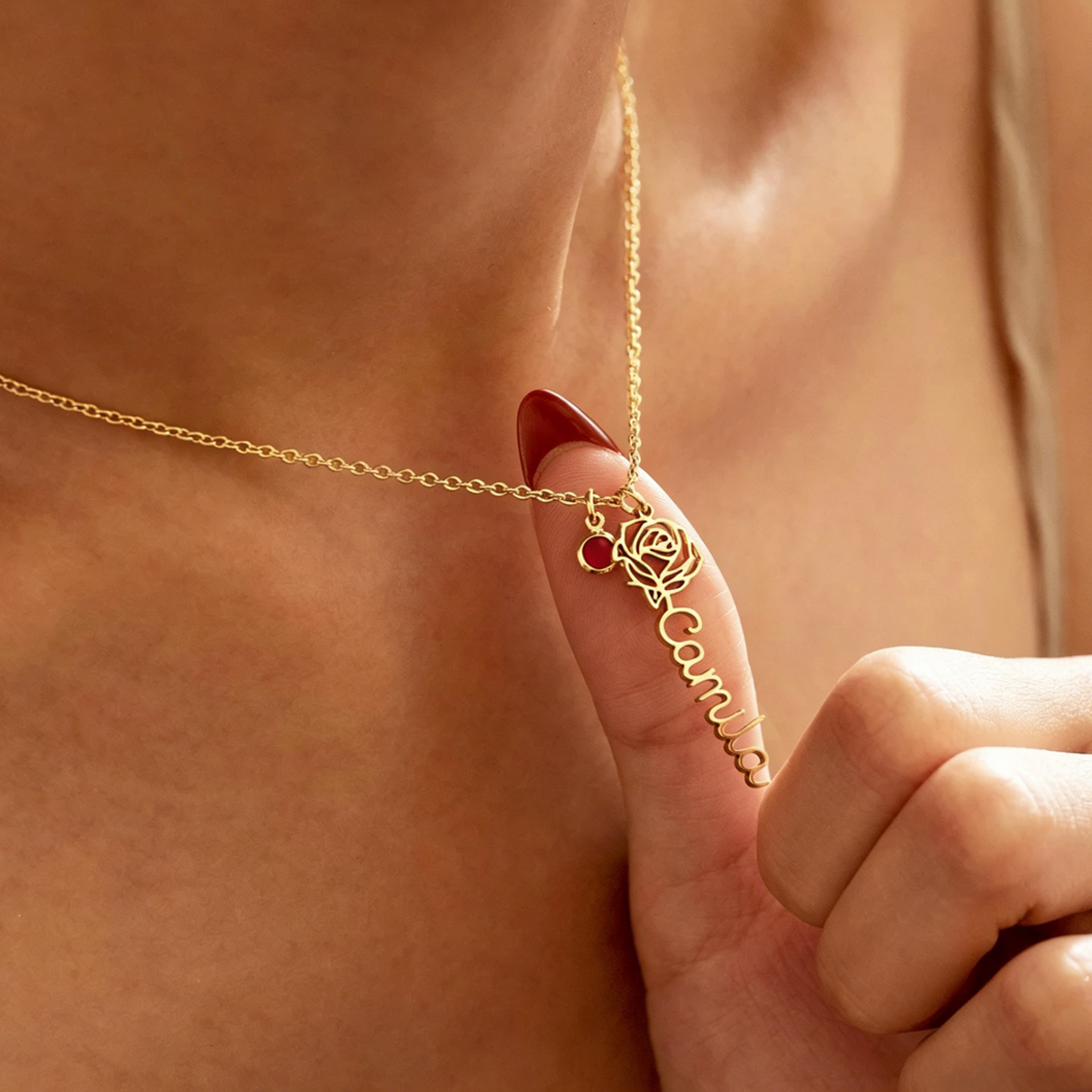 Personalized Custom Name Neckl - đánh giá và giá Birth Flower Necklace