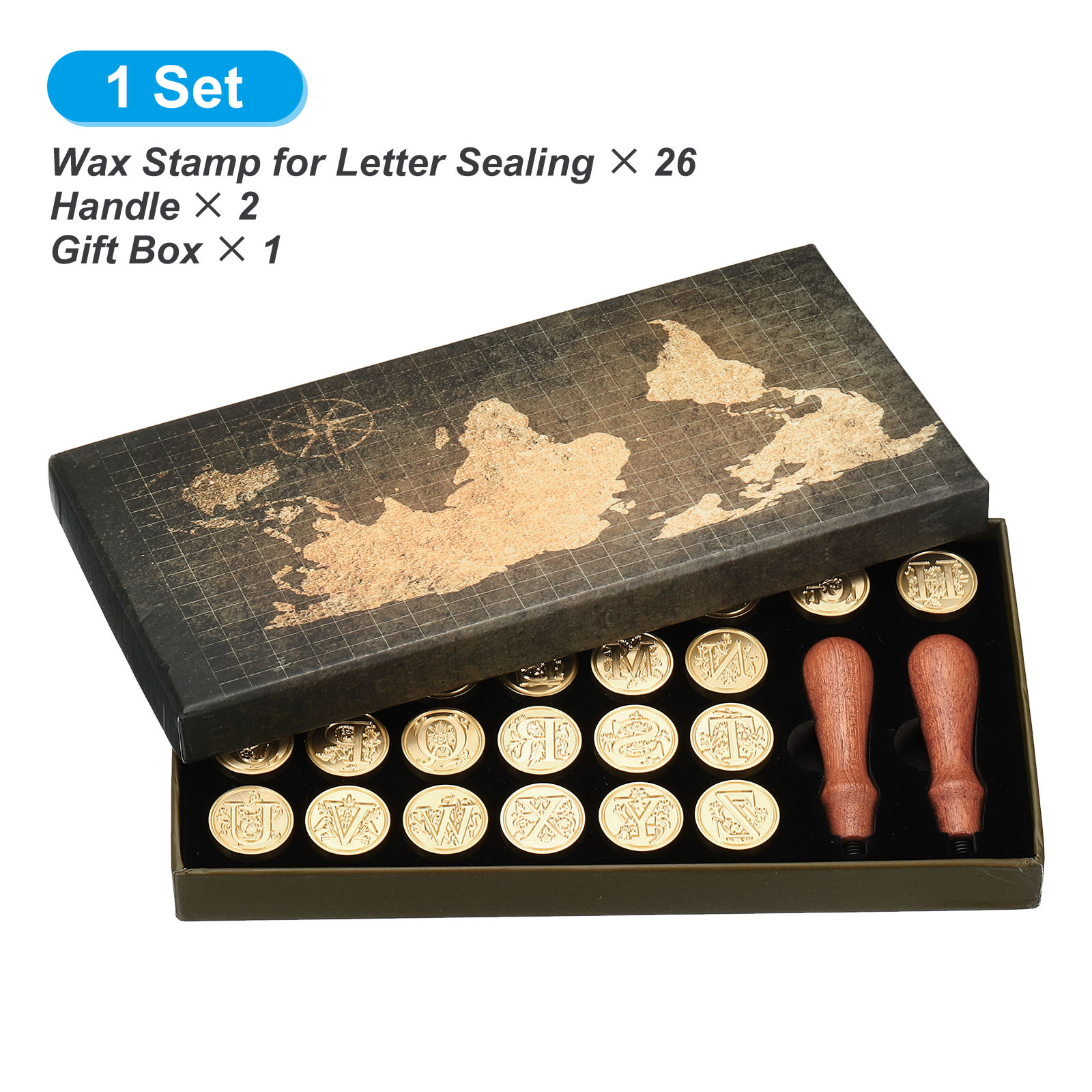 Alphabet Wax Seal Stamp Kit, 2 - đánh giá và giá Wax Seal Letter Kit