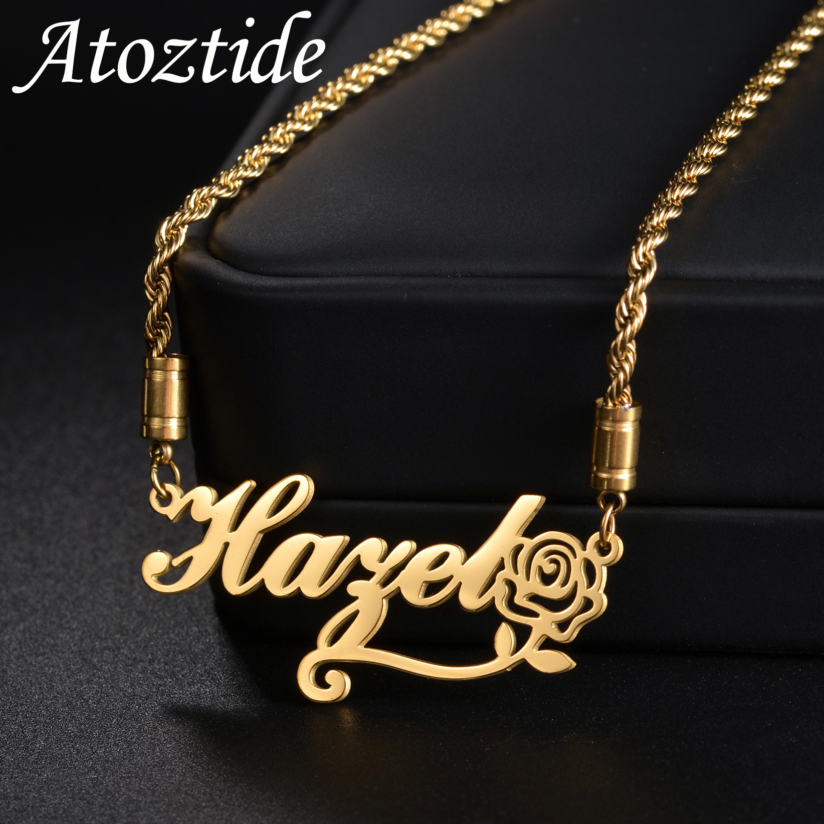 Atoztide Personalized Custom N - đánh giá và giá Birth Flower Necklace