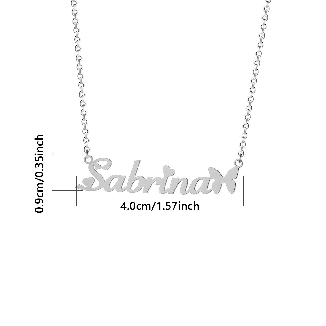 1pc Personalized Butterfly Nam - đánh giá và giá Name Necklace Custom