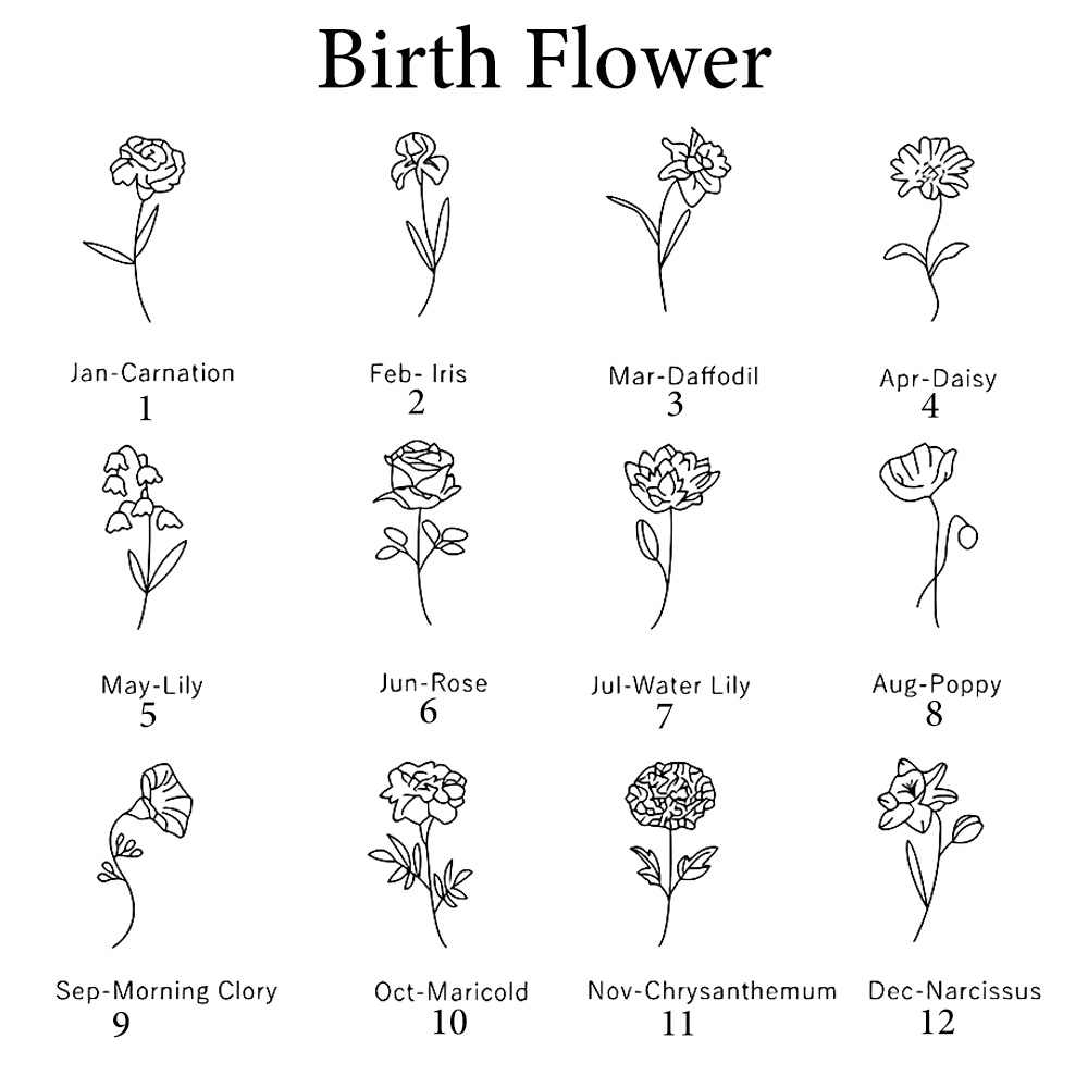 Haiyufly Custom Name Necklace  - đánh giá và giá Birth Flower Necklace