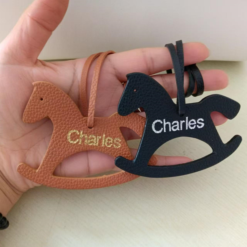 Custom Initial Fashion Horse B - đánh giá và giá Monogram Keychain Leather