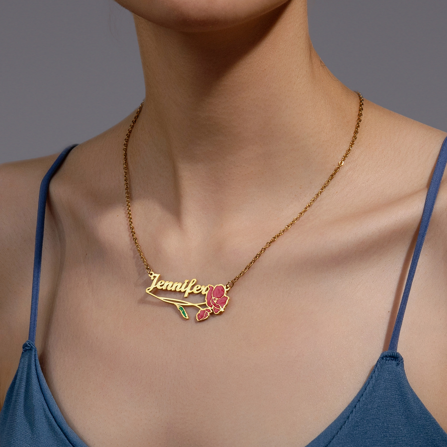 Acheerup Personalized Name UV  - đánh giá và giá Birth Flower Necklace