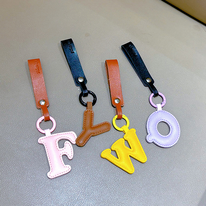 A To Z PU Leather Initial Lett - đánh giá và giá Monogram Keychain Leather