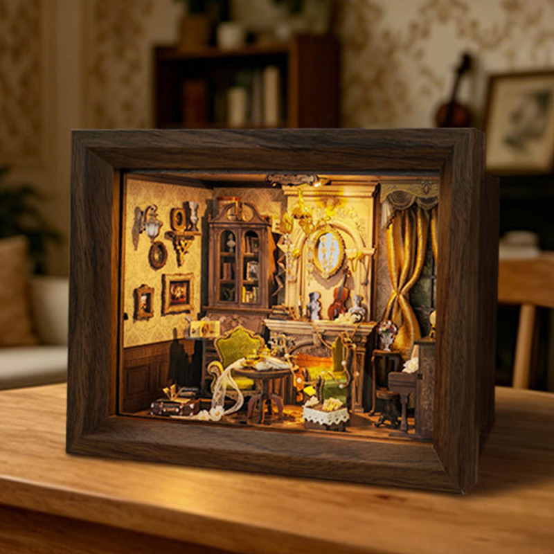 DIY Wooden Glimmer Hall Photo  - đánh giá và giá Engraved Wood Frame
