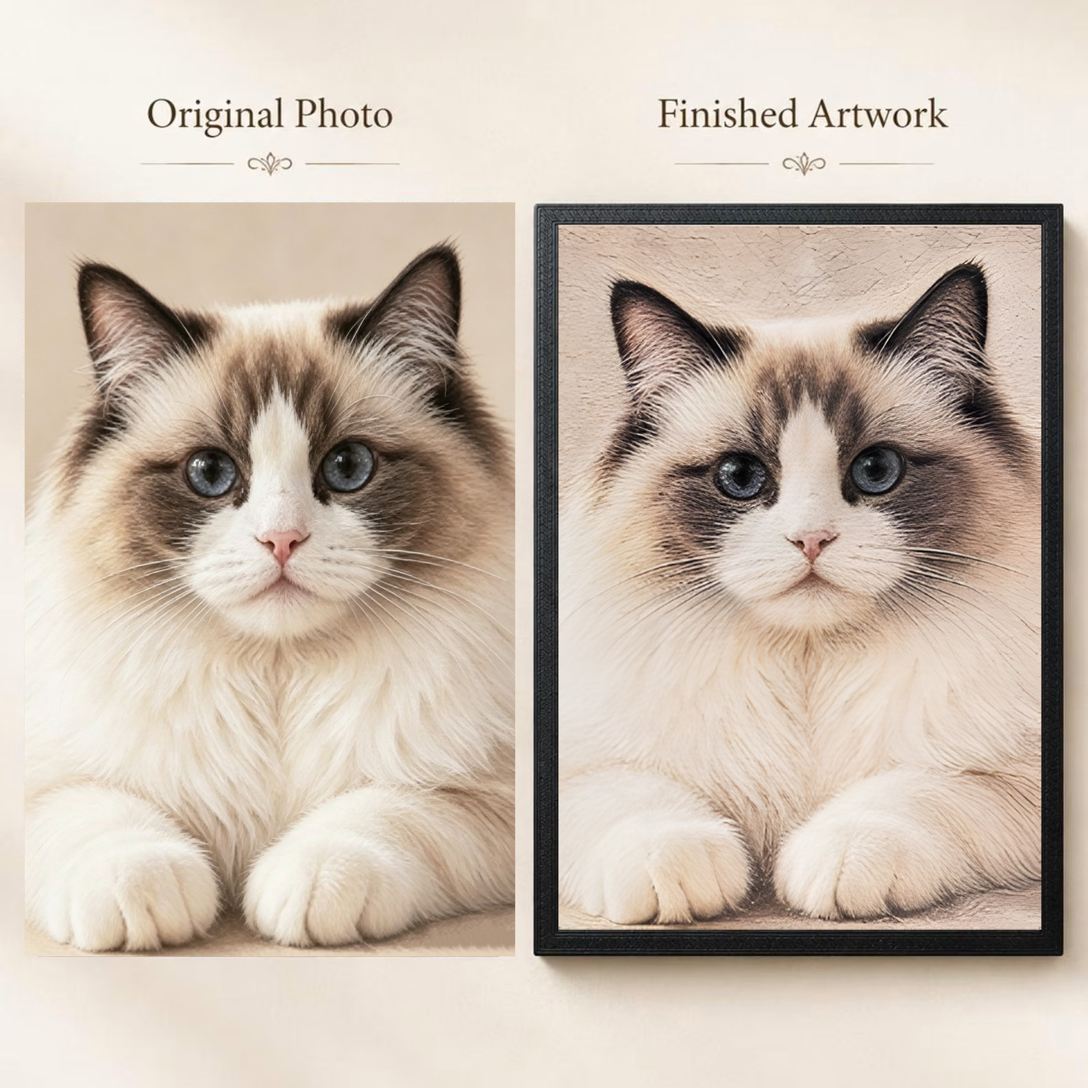 Custom 3D Canvas Textured Cat  - đánh giá và giá Pet Portrait Custom