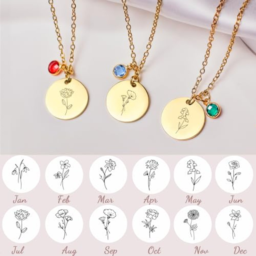 Birth Flower Necklaces for Wom - đánh giá và giá Birth Flower Necklace