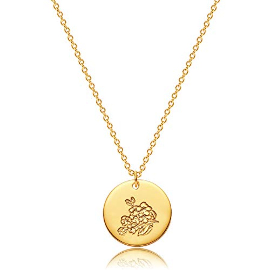 Birth Flower Necklace 18k Gold - đánh giá và giá Birth Flower Necklace