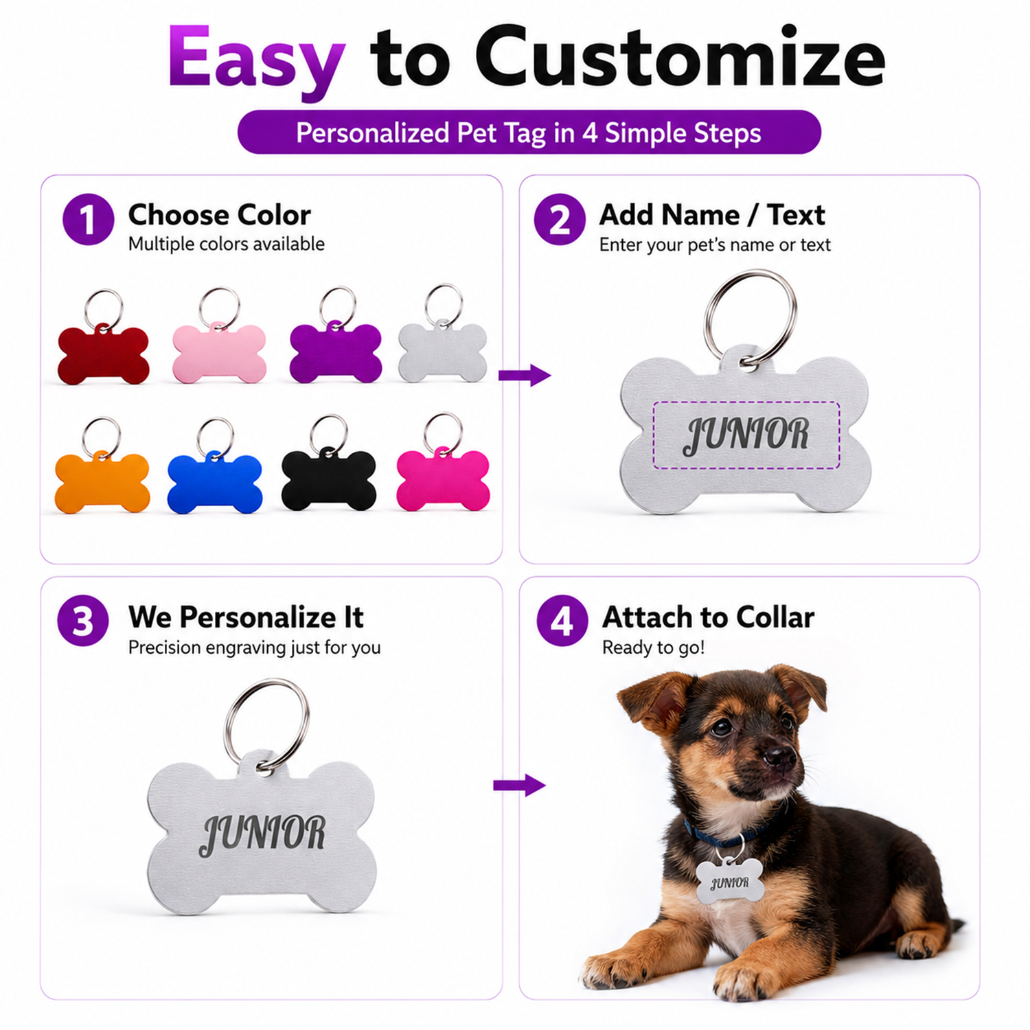 Bone Shaped Custom Name Dog Ta - đánh giá và giá Pet Portrait Custom