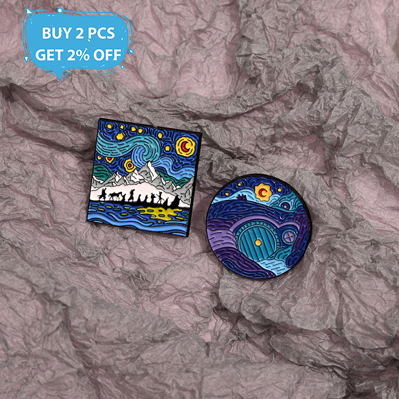Night Sky Oil Painting Enamel  - đánh giá và giá Custom Night Sky