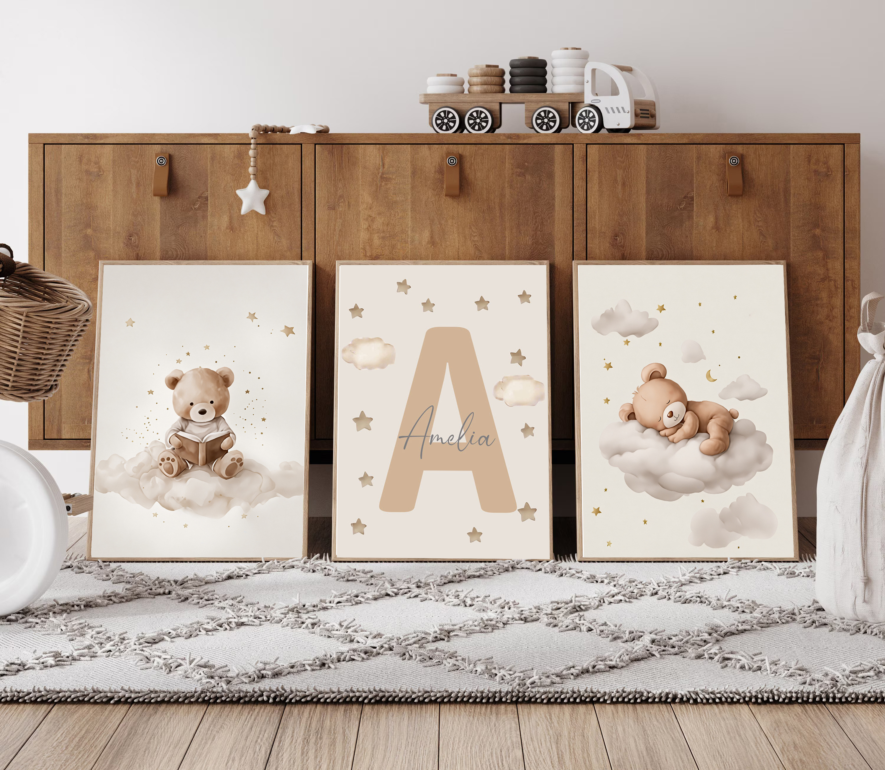 3pcs/set Bohemian Teddy Bear A - đánh giá và giá Personalized Name Box